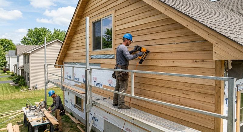 Wood Siding Installation project example